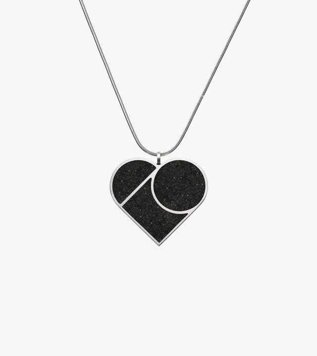 Luv Steel Linear Necklace - L