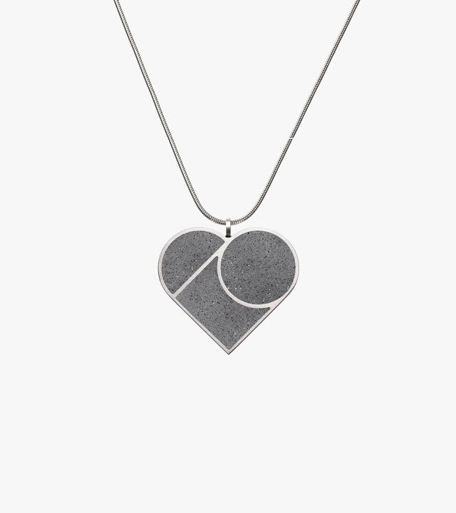 Luv Steel Linear Necklace - L