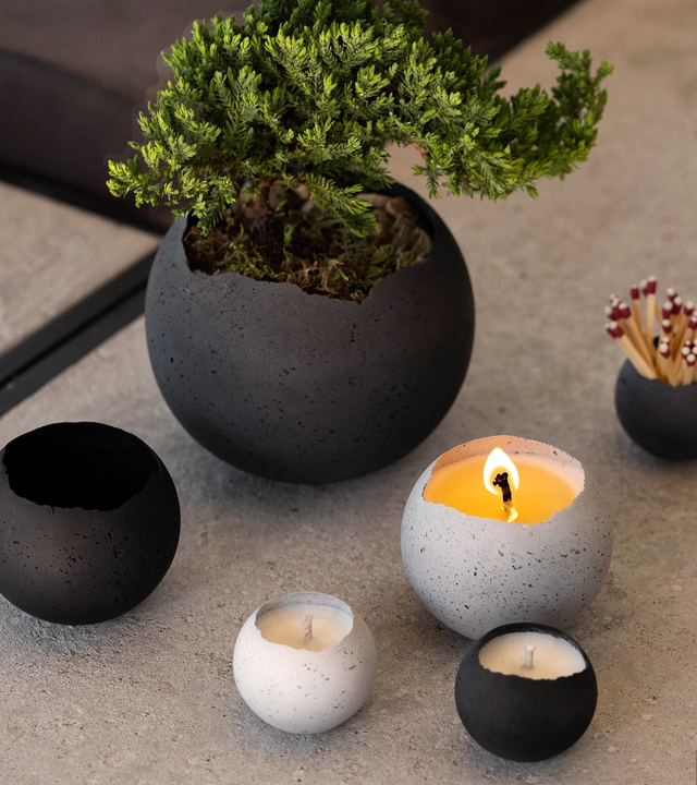 M - Orbis Concrete Candle - Natural