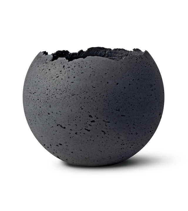 L Orbis Concrete Vessel - Charcoal