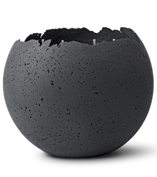 XL Orbis 4-wick Concrete Candle - Charcoal