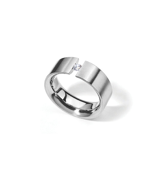 KMr126d Facet Engagement Ring