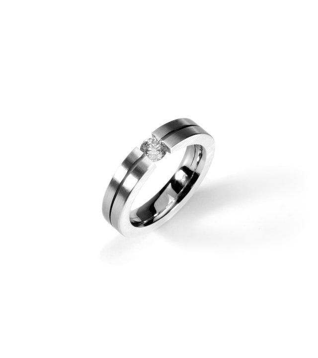 KMr150d Facet Engagement Ring