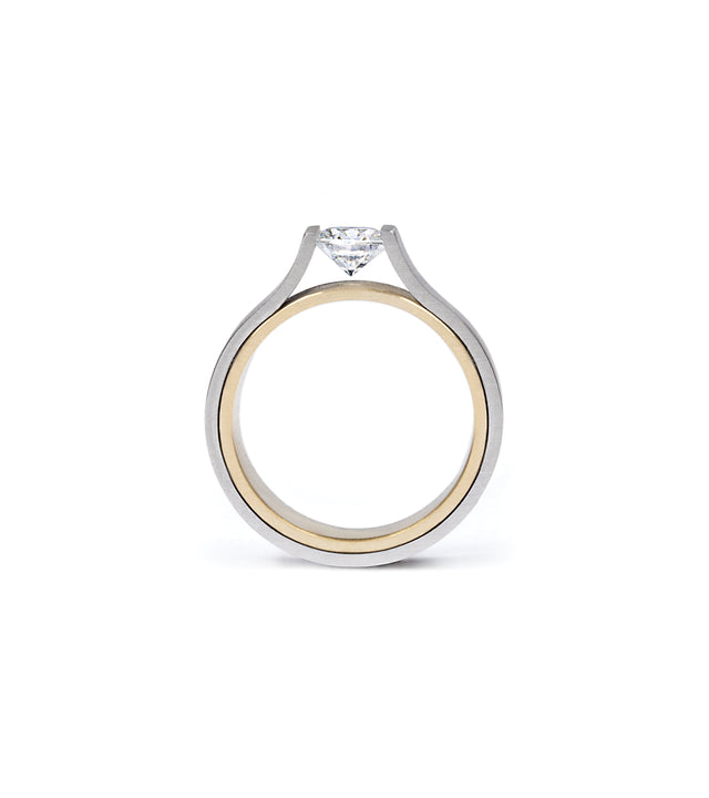 KMr171d Facet Engagement Ring