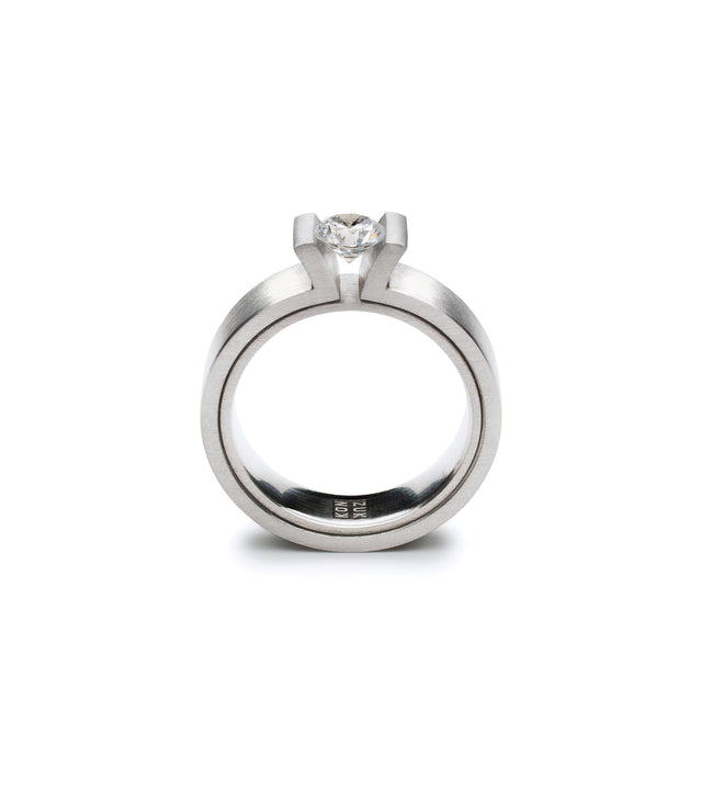 KMr189d Facet Engagement Ring