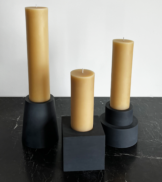 Monument | Fountain Candle - Black / Gold