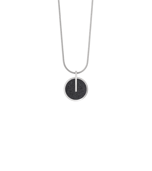 Memento Circle Pendant - BLK