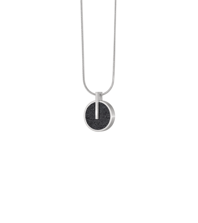 Memento Circle Pendant - BLK