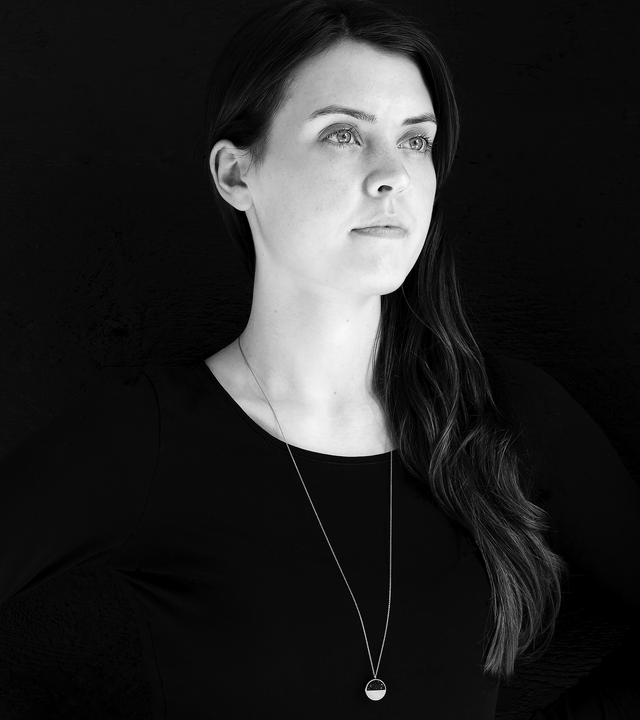 The smaller sized, everyday-wear Mira Minor concrete and diamond dust necklace achieves minimalist beauty with modernist jewelry design that echoes architectural principles of balance, rhythm and harmony.