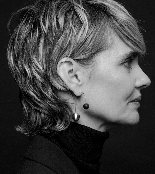 Unique Centauri concrete and stainless steel earrings achieve minimalist beauty with modernist jewelry design that echoes architectural principles of balance, rhythm and harmony.