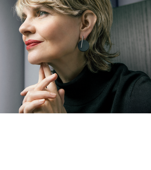 Unity Note earrings encapsulate simplicity in design while still making a statement on the wearer. They are characterized by a small stainless steel rod stemming from a 6mm natural or black concrete disc.