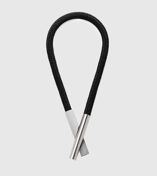 KONZUK Unity concrete and stainless steel necklace with nylon rope
