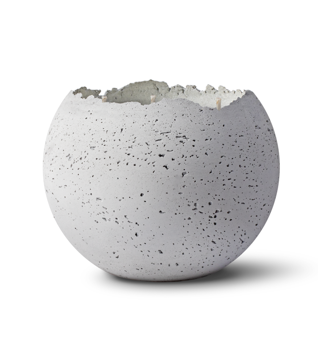 L Orbis 3-wick Concrete Candle - Natural