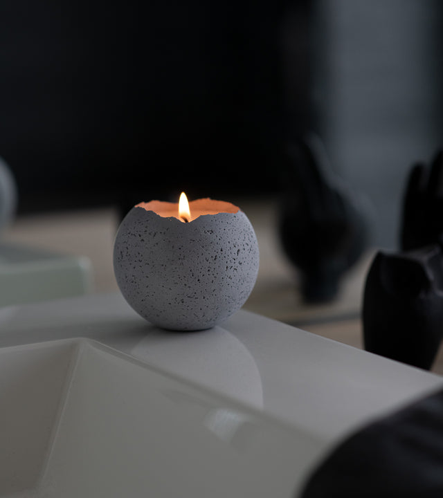 M - Orbis Concrete Candle - Natural