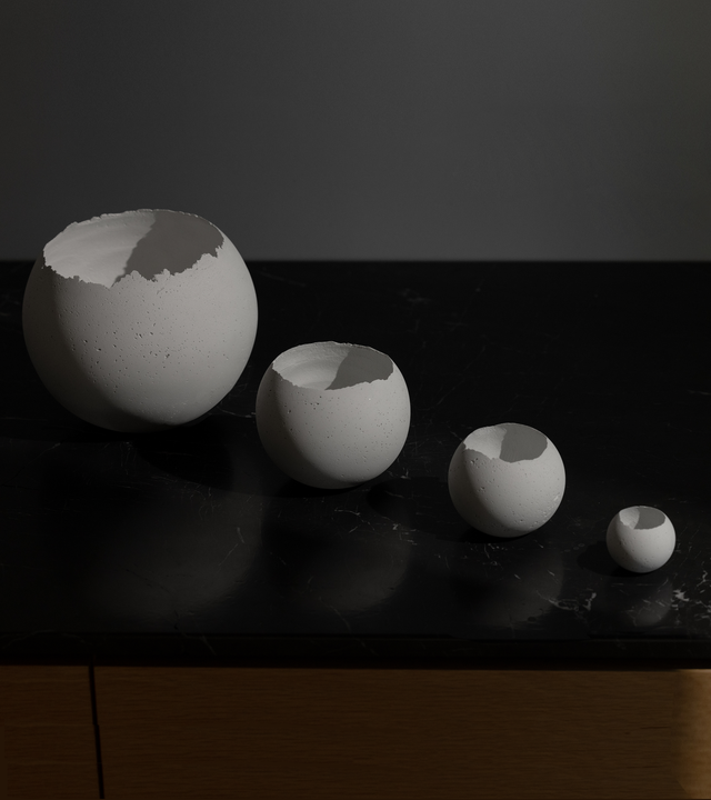 M - Orbis Concrete Vessel - White