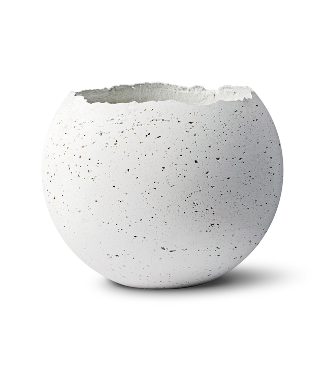 L Orbis Concrete Vessel - White