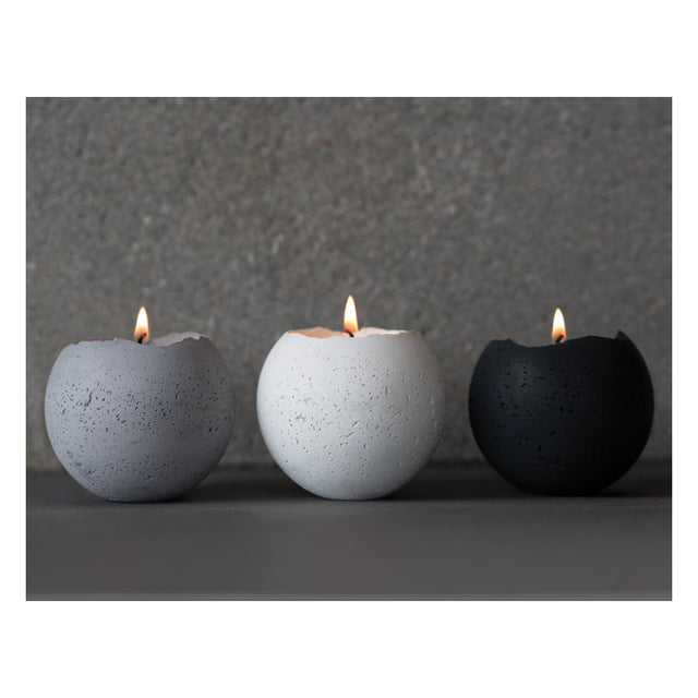 M - Orbis Concrete Candle - White