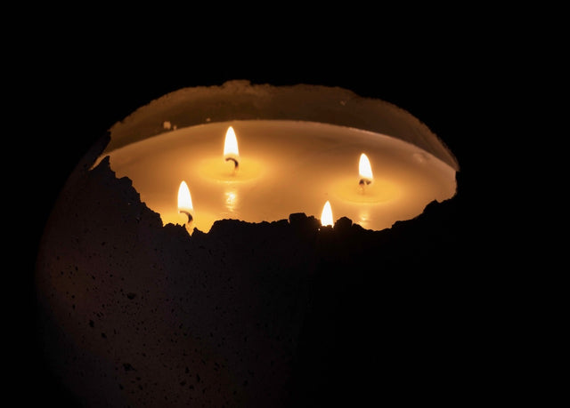 XL Orbis 4-wick Concrete Candle - Black