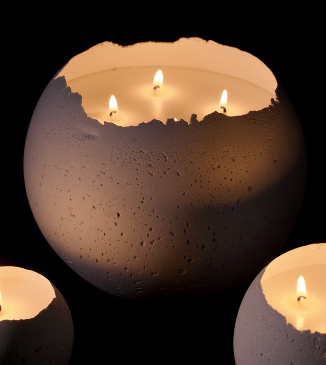 xl natural concrete Orbis soy wax 4 wick candle 