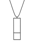 a minimalist sculptural necklace that is rectangular and geometric from the KONZUK Artus collection