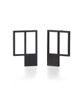 black powder coated stainless steel square geometric earrings from the Artus collection