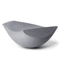 Sideview of large (Mère) Oiseau bird tabletop sculpture in charcoal grey concrete.