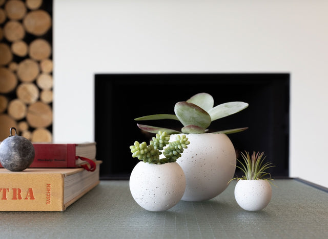 M - Orbis Concrete Vessel - White