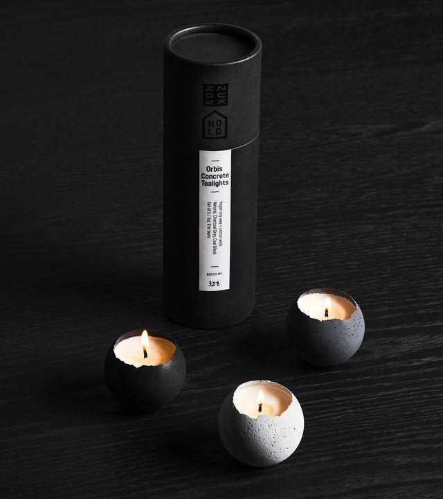 S - Orbis Concrete Tealights x3