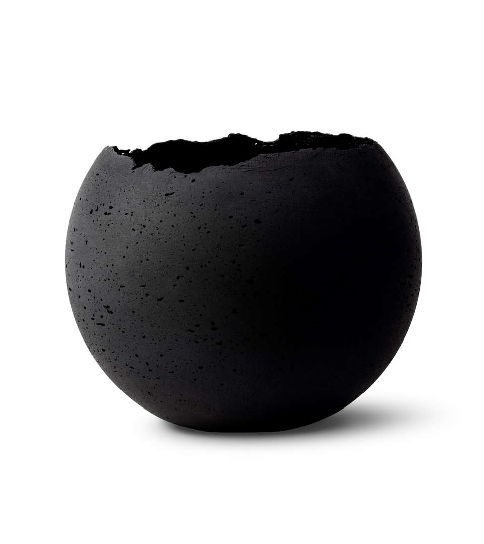 L Orbis Concrete Vessel - Black