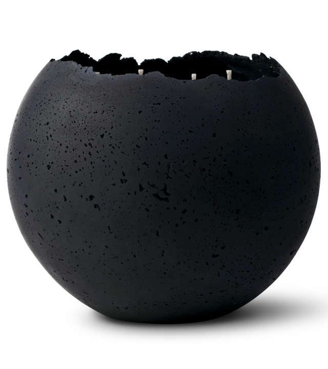 XL Orbis 4-wick Concrete Candle - Black