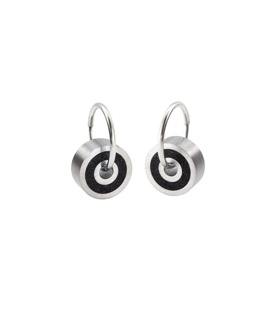 KMe176 Concrete Hoop Earrings