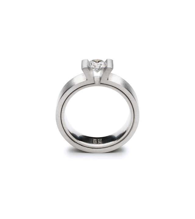 KMr189d Facet Engagement Ring