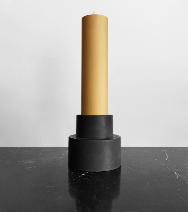 Monument | Fountain Candle - Black / Gold